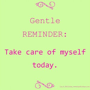 gentle reminder on self care